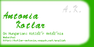 antonia kotlar business card